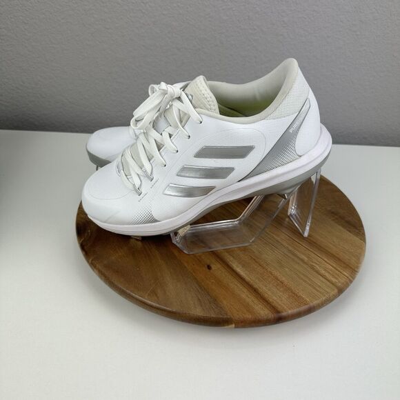 Adidas Purehustle 2 TPU Baseball‎ Softball Shoes White/Silver Metallic Women’s 7 - Picture 4 of 6